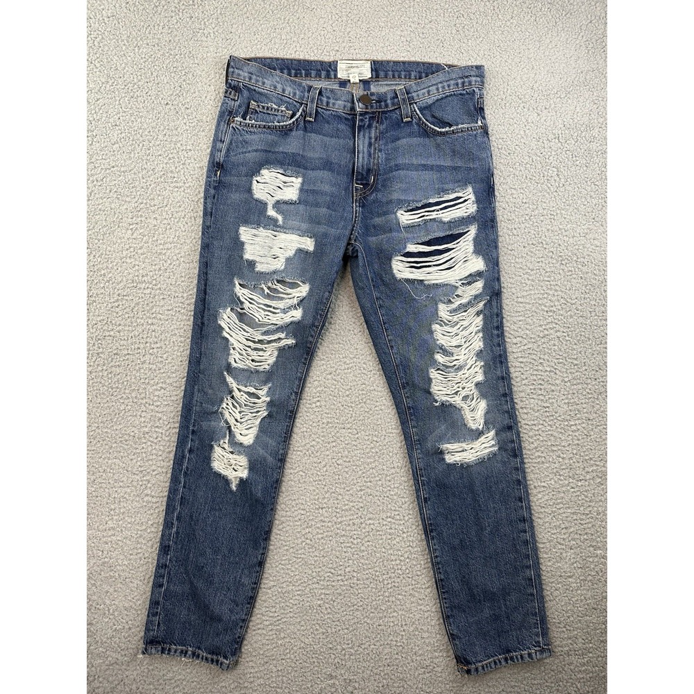 Current Elliott Jeans Womens Size 27 The Fling Westward Destroy With Repai 32x29